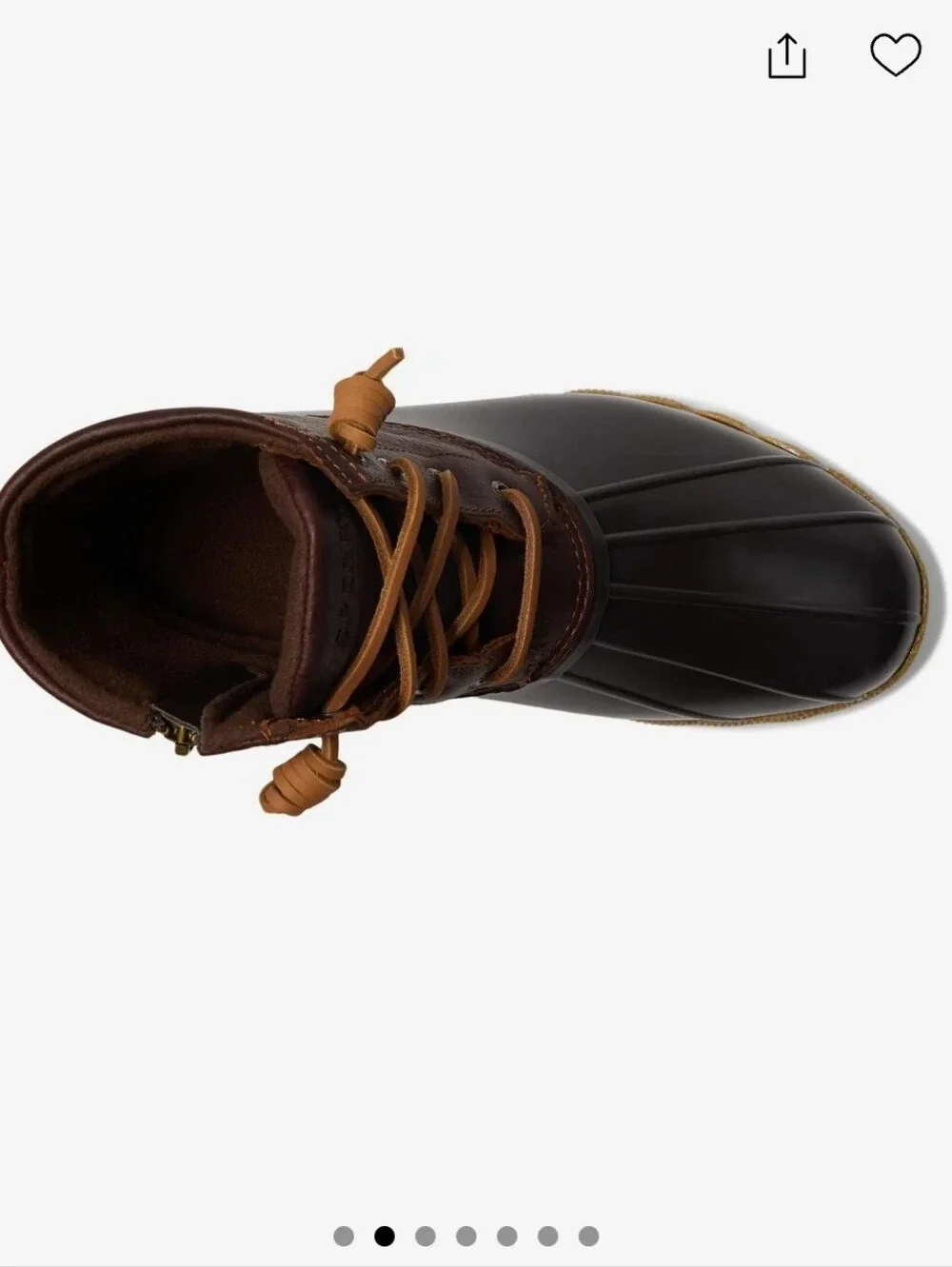 NEW Sperry Saltwater Tan/Navy Duck Water Boots Size 7 With Box